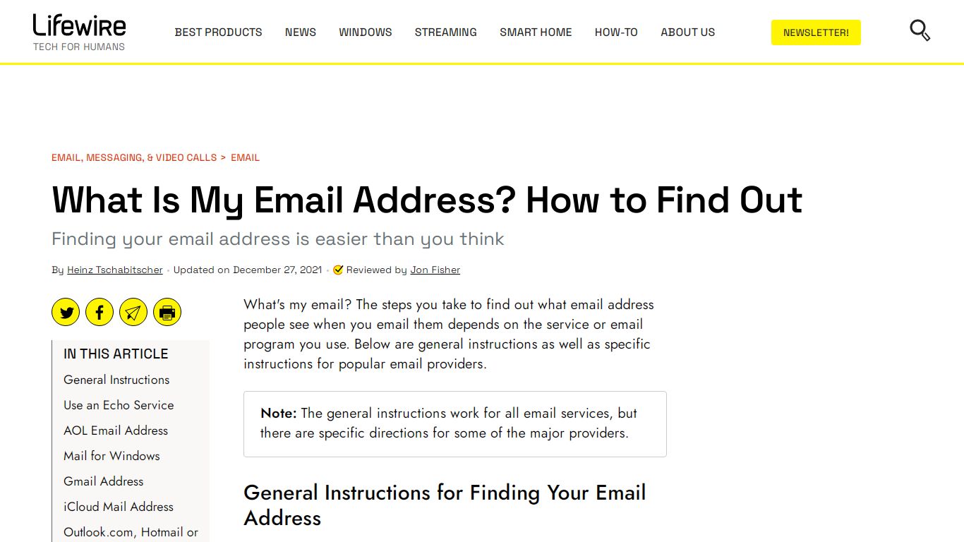 What Is My Email Address? How to Find Out - Lifewire