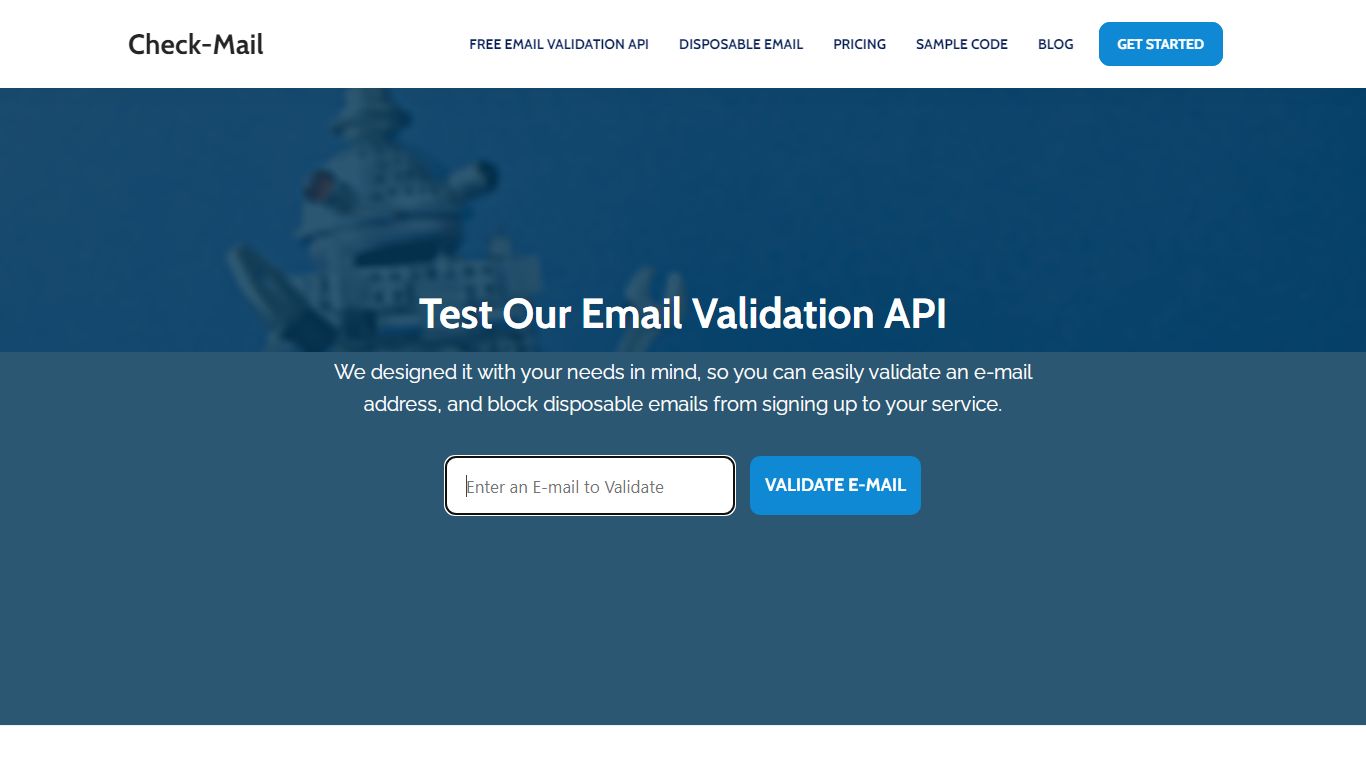 Check-Mail - Free email address validation API service, block ...